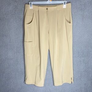 Zenergy Golf By Chicos Women's Sz 3 Pleated Pants Zip And Snap